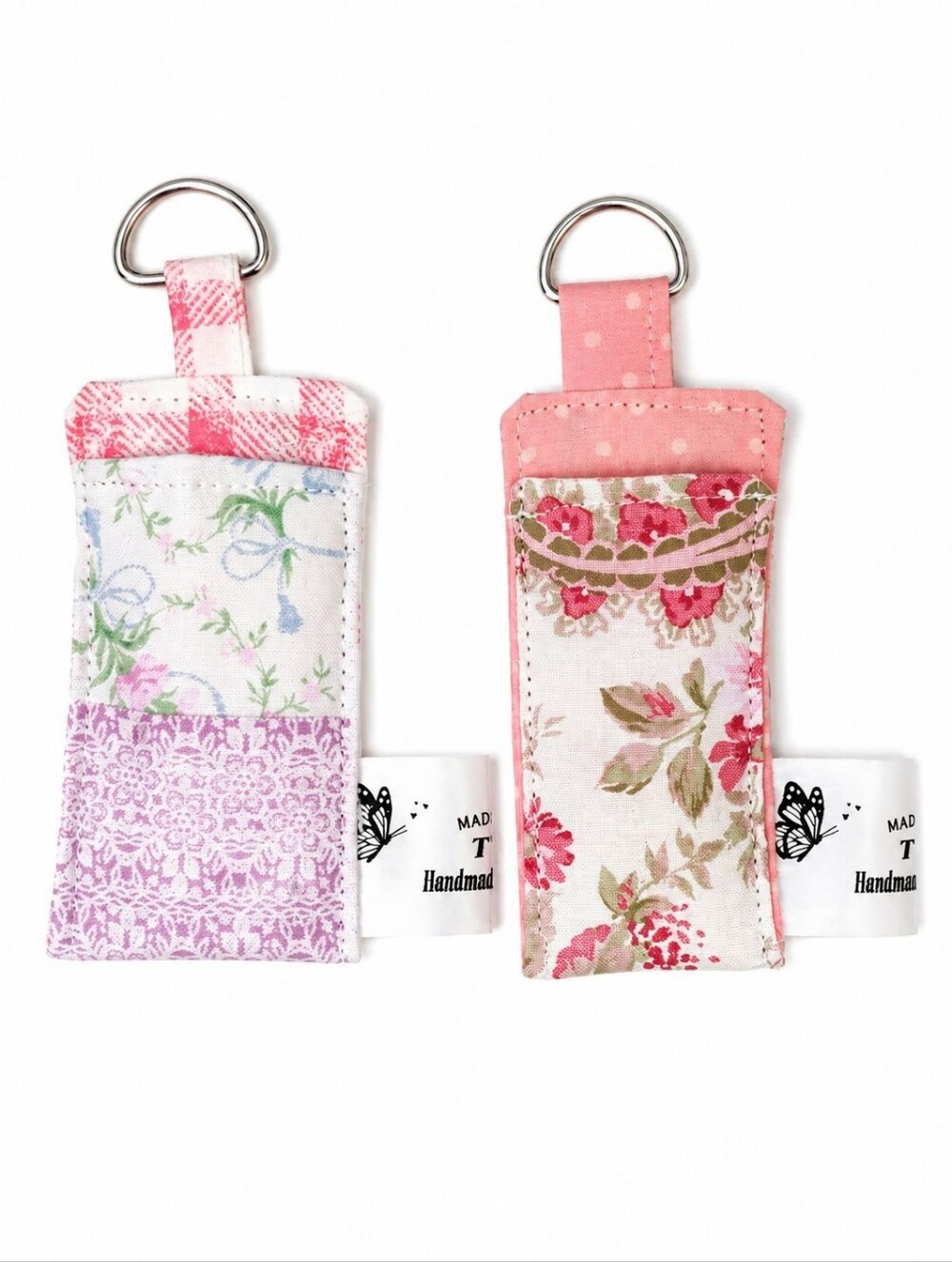 Handmade Chapstick Holder Keychain Set